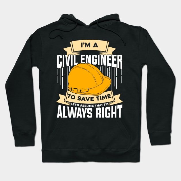 Funny Engineering Civil Engineer Gift Hoodie by Dolde08